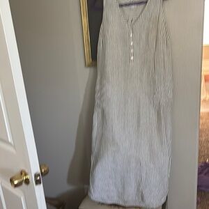 J. Jill Black and White Sleeveless Maxi Dress